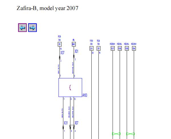 2007年欧宝赛飞利变速箱电路图