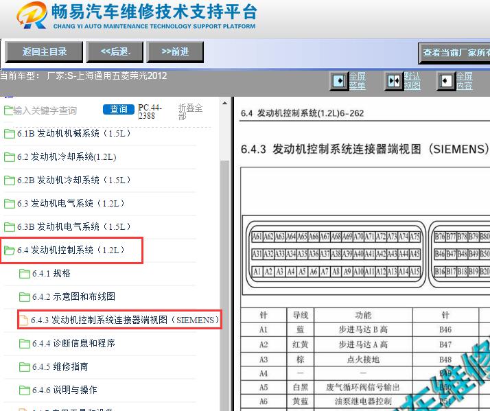 2012年五菱荣光发动机电脑针脚资料