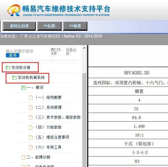 2014-2018年江淮瑞风S3发动机维修手册