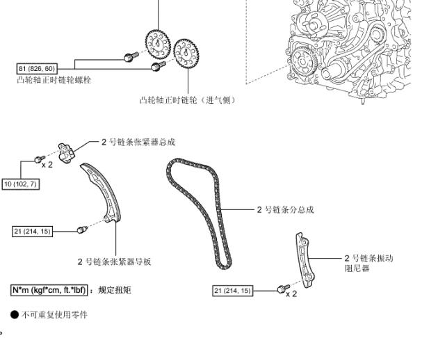2020年丰田皮卡海拉克斯1GD-FTV发动机正时