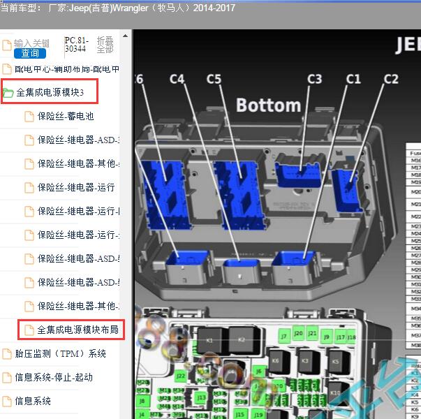 2015年吉普牧马人保险丝说明资料