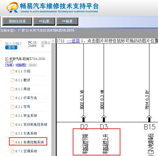 2018-20149年长安欧尚X70A玻璃升降电路图