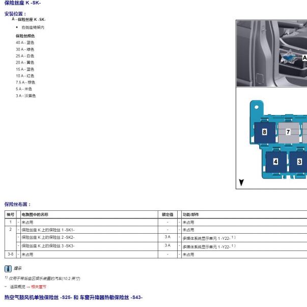 2019年大众迈特威保险丝继电器说明