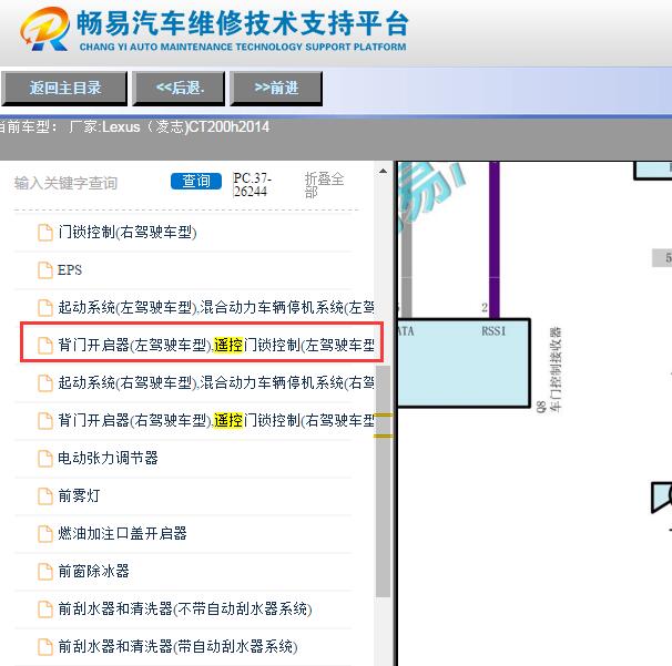 2014年雷克萨斯CT200h智能遥控器电路图