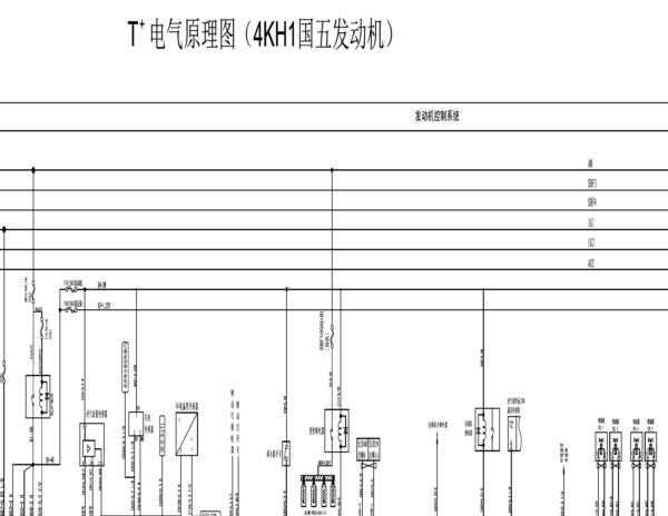 庆铃4KH1发动机电路图