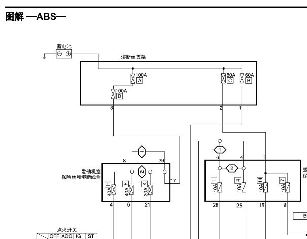 2016年日产启辰R50 ABS电路图