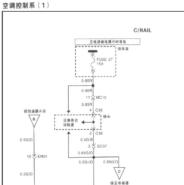 2011-2015年江淮瑞风空调电路图