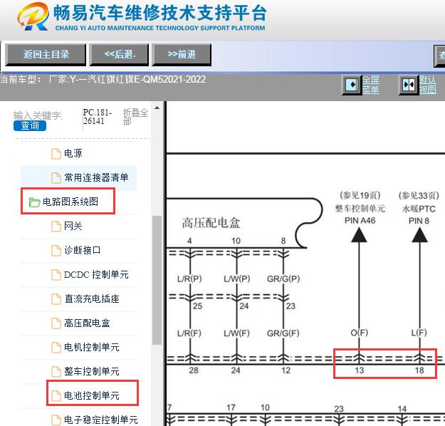 2021-2022年红旗E-QM5高压互锁电路图资料