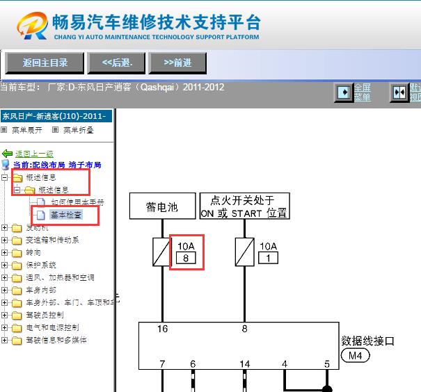 2011-2012年日产逍客OBD电路图