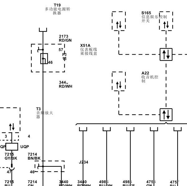 2020年凯迪拉克CT5音响与网络电路图