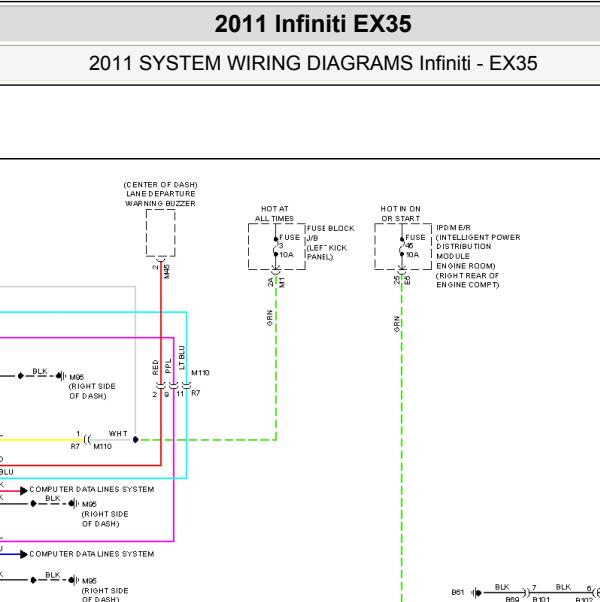 2011年英菲尼迪EX35全景监视器控制单元电路图