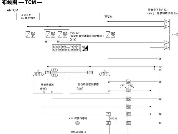 2009年日产轩逸变速箱和起动电路图