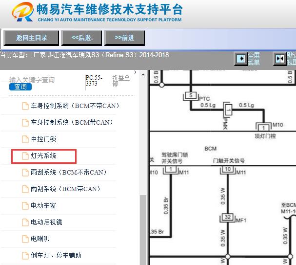 2014-2018年江淮瑞风S3 门触开关电路图