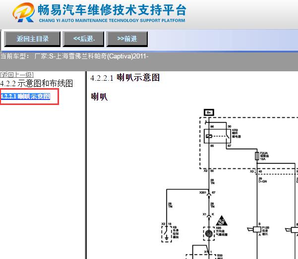2011年雪佛兰科帕奇喇叭电路图