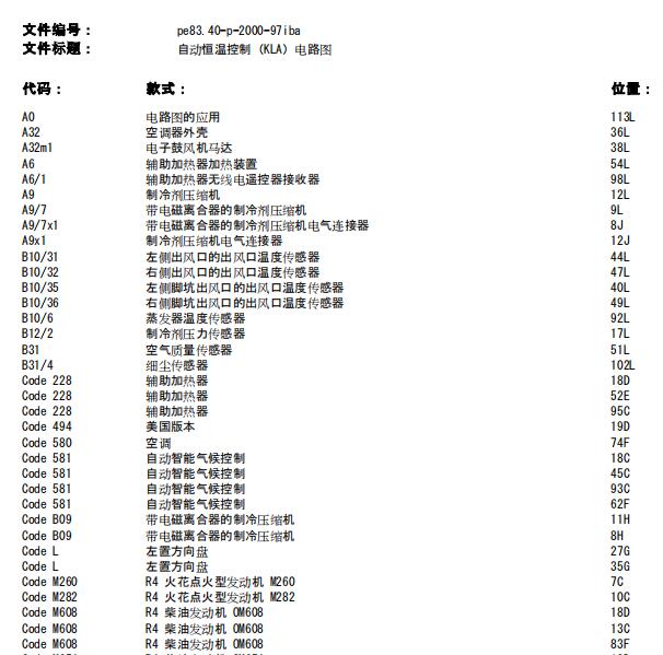 2019年奔驰A200空调电路图