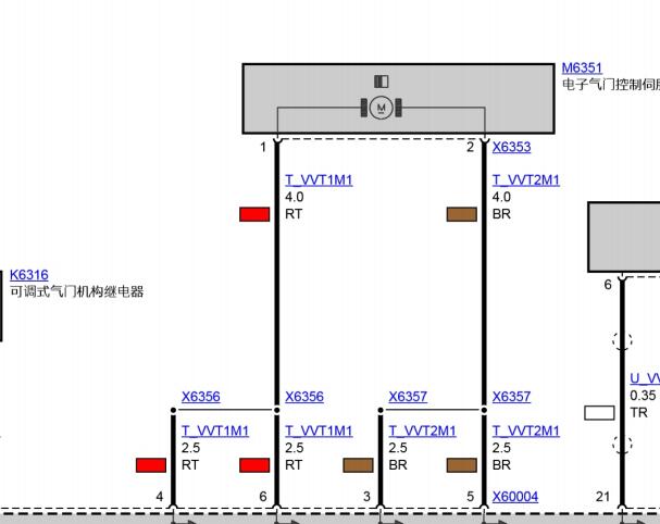 2010年宝马320i 发动机气门机构电路图