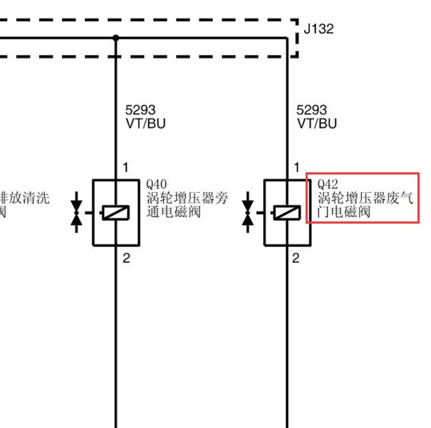 2017年凯迪拉克ATS-L涡轮增压器废气门电磁阀电路图