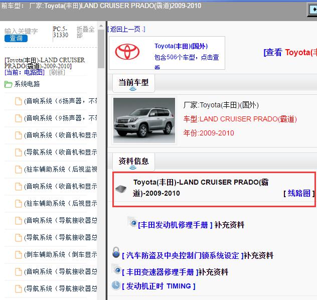 2009-2010年Toyota(丰田)-LAND CRUISER PRADO(霸道) 全车电路图