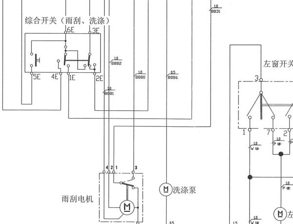 2010-2015年依维柯宝迪雨刮电路图