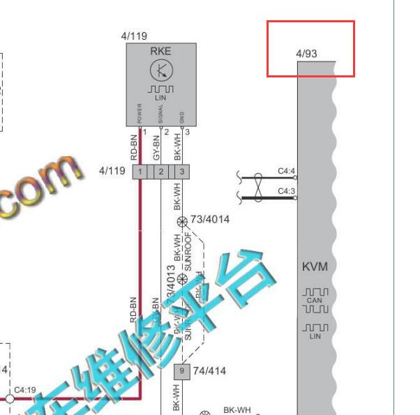 2014年沃尔沃V60无钥匙进入电路图