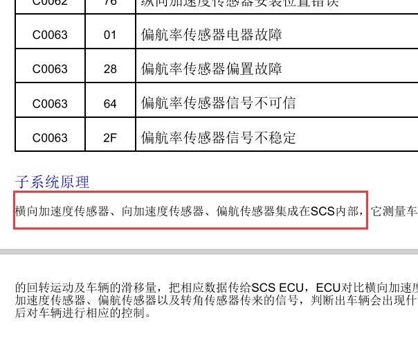 2021年荣威I5横向加速度和纵向加速度传感器位置说明