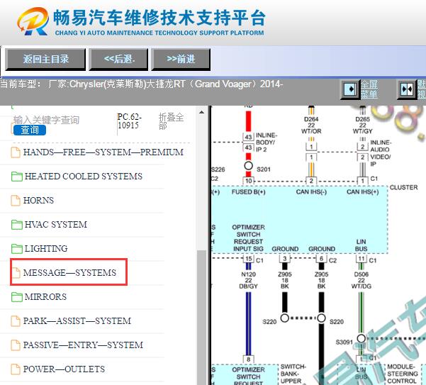 2014年克莱斯勒大捷龙仪表电路图