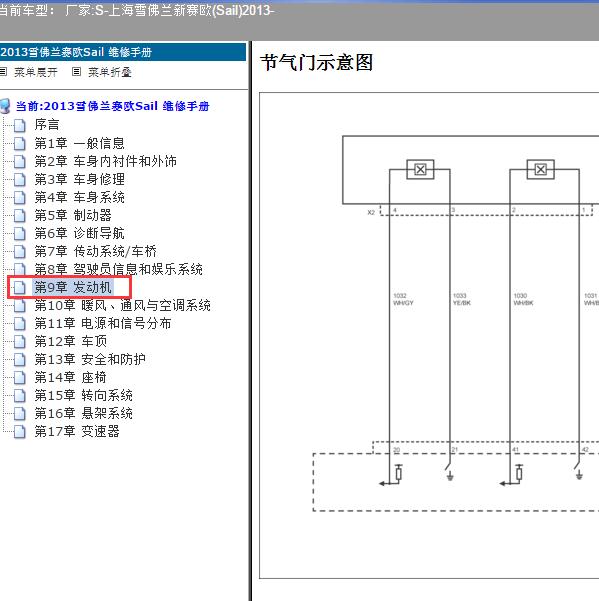 2013年上海雪佛兰-新赛欧 节气门电路图
