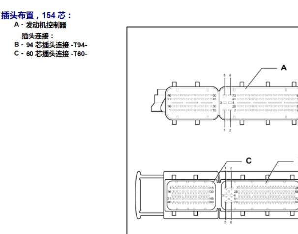 2011年奥迪A3发动机针脚和电路图