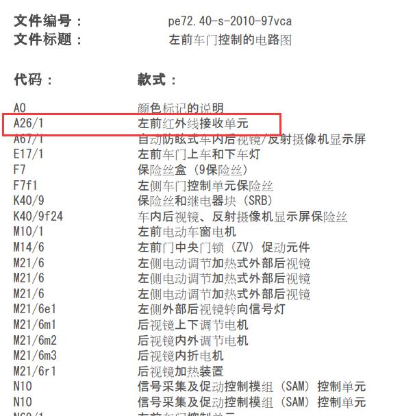 2014年奔驰威霆 车门遥控相关电路图