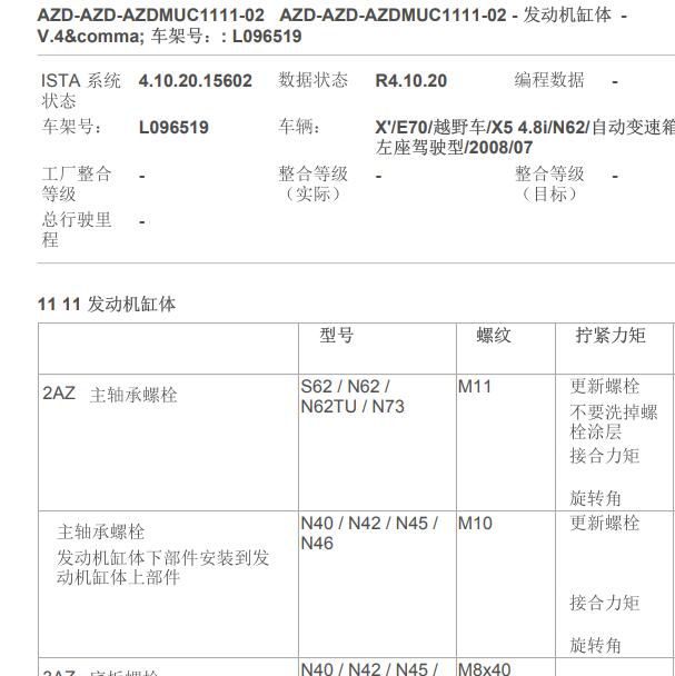 2008年宝马X5 N62发动机扭矩