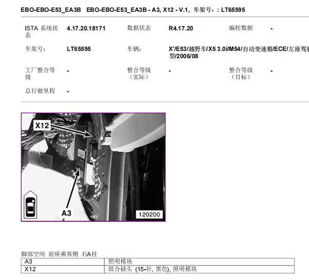 2006年宝马X6基本模块和照明模块资料