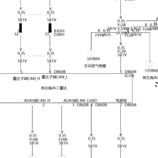 2022年腾势D9 ACC电路图