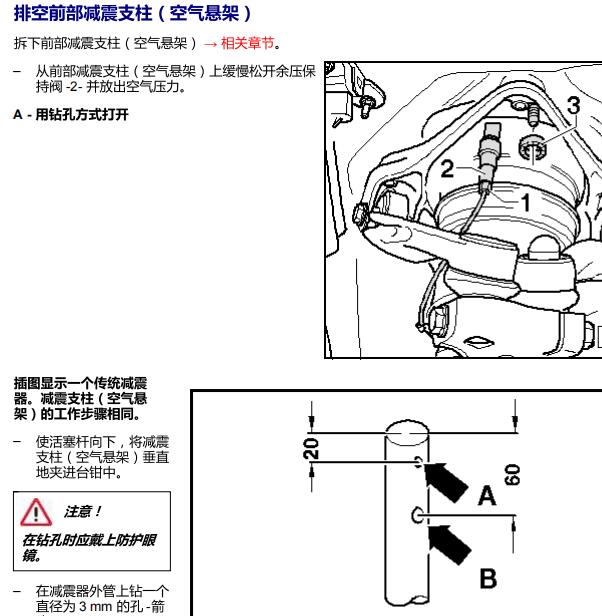 2005年奥迪A6L空气悬挂维修手册和电路图