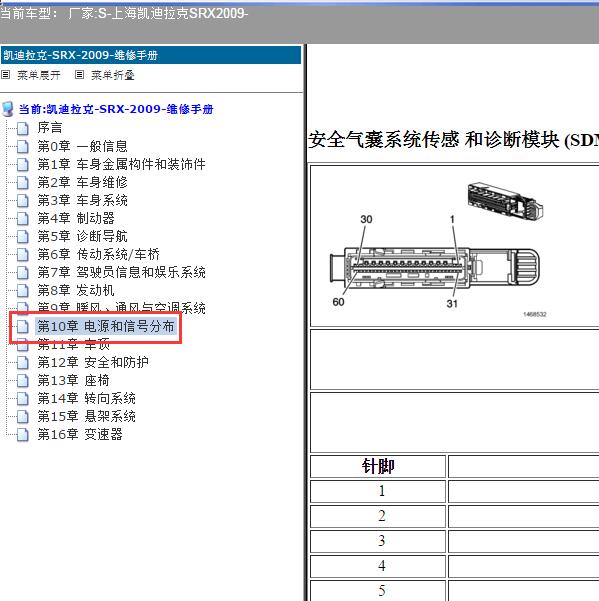 2009年上海凯迪拉克-SRX 气囊针脚