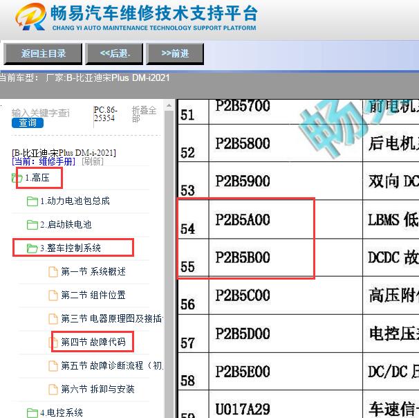 2021年比亚迪宋PULS DM-I故障码资料