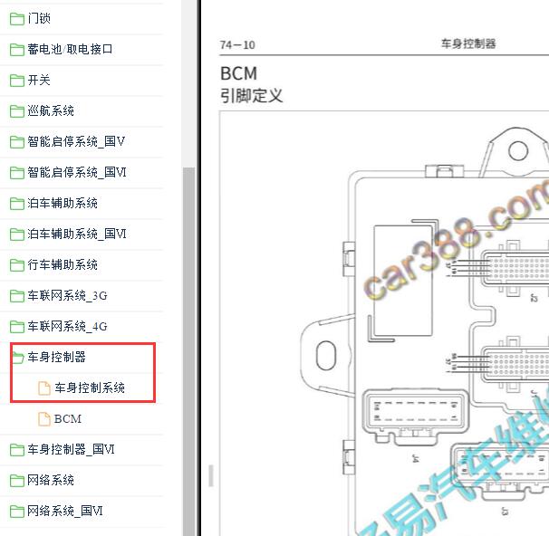 2018-2019年哈弗H7 BCM针脚定义