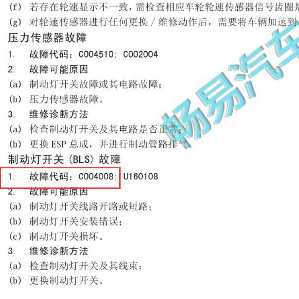 2016-2018年哈弗H6 Coupe C004008故障码资料