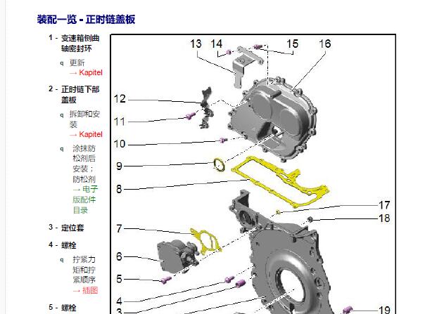 2017年奥迪TT RS发动机维修手册资料