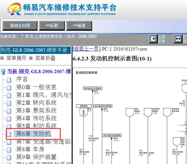 2006-2007年别克GL8发动机电路图