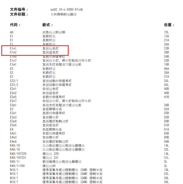 2021年奔驰威霆 远光灯电路图