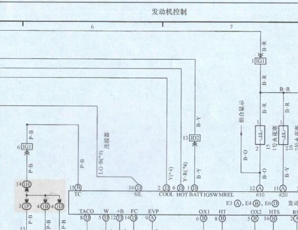 天津一汽威姿8A发动机电路图