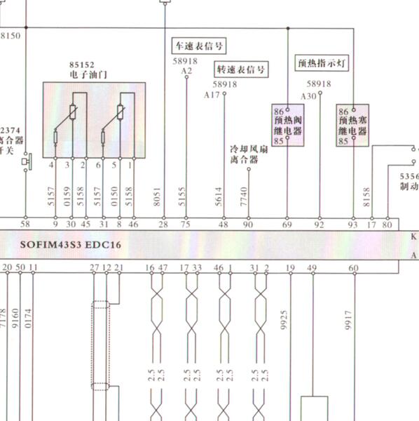 江淮瑞风2.8发动机电路图