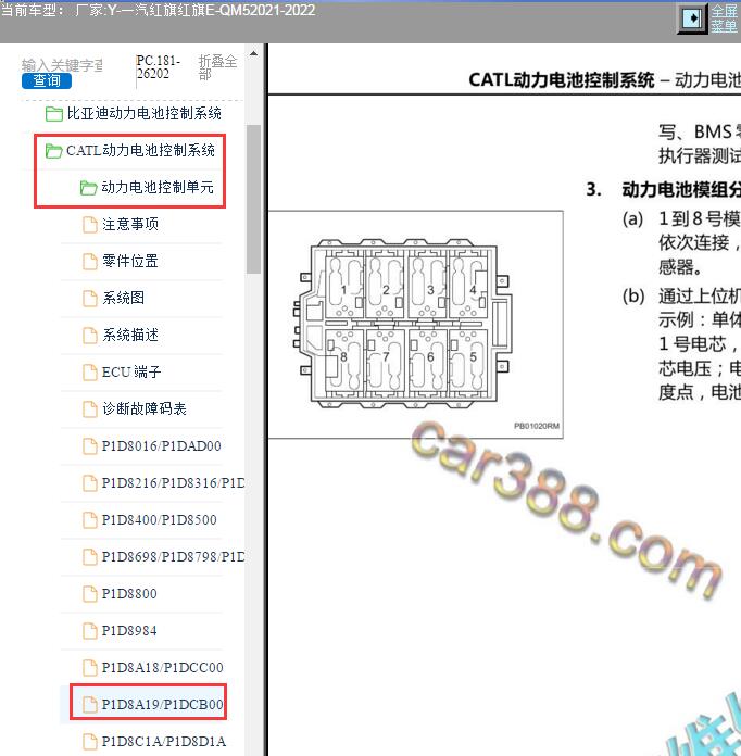 2022年一汽红旗E-QM5 P1D8A19 维修手册