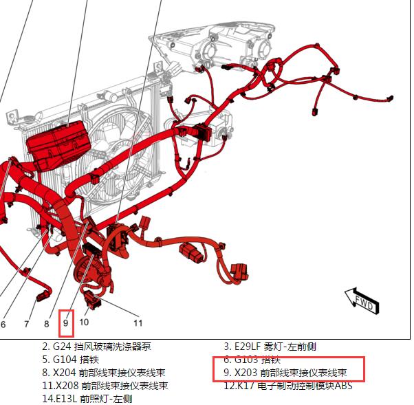 2018-2020年五菱宏光S X203插头位置