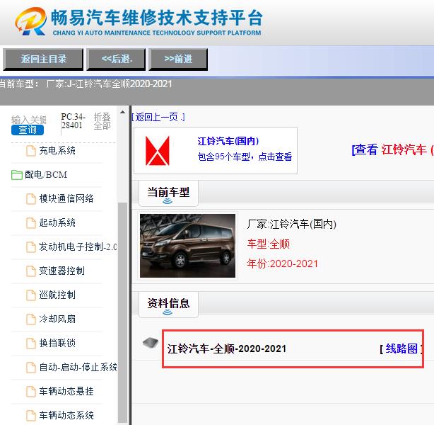 2020-2021年江铃全顺电路图