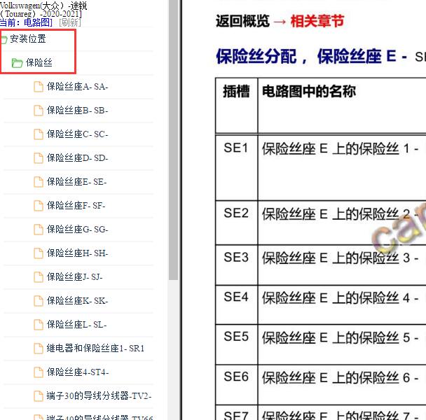 2020-2021年大众途锐保险说明