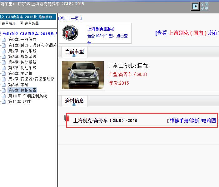 2015年上海别克-商务车（GL8）全车电路图