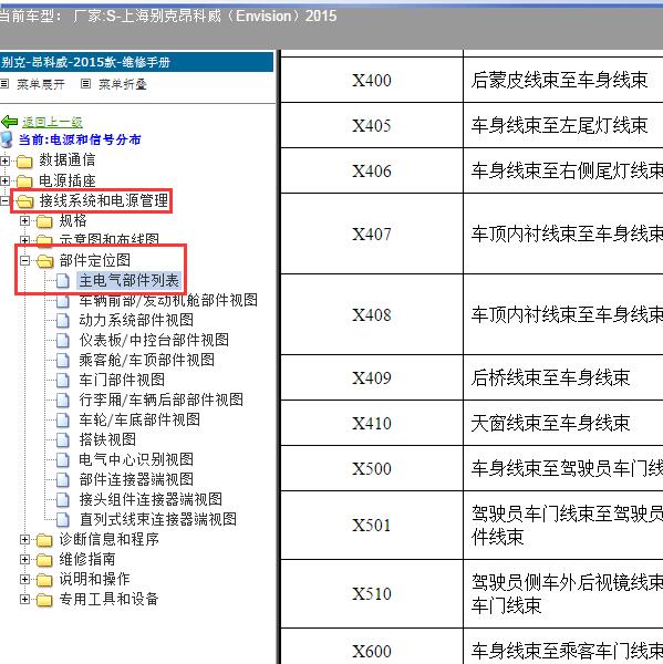 2015年上海别克-昂科威 X409位置
