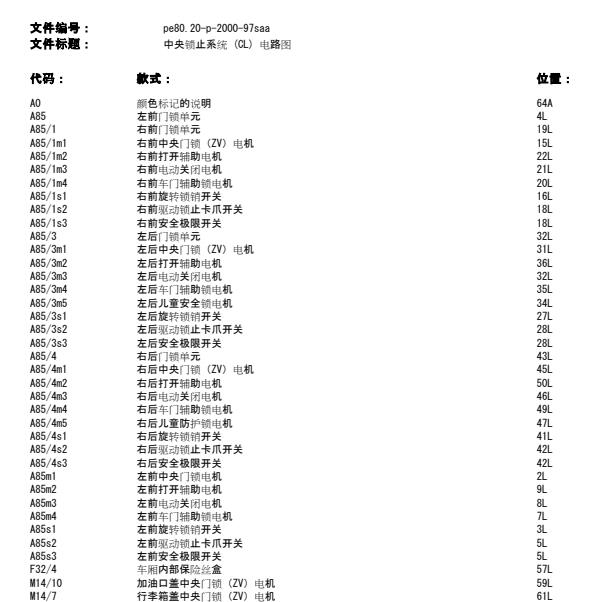 2007年奔驰S300L中控门锁电路图