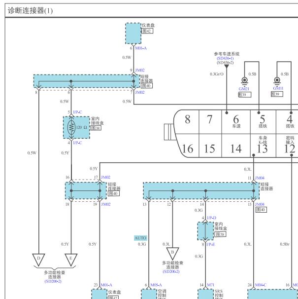 2009年现代悦动 网络诊断电路图
